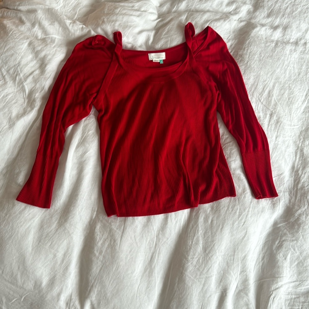 Anthropology cut out shoulder sweater